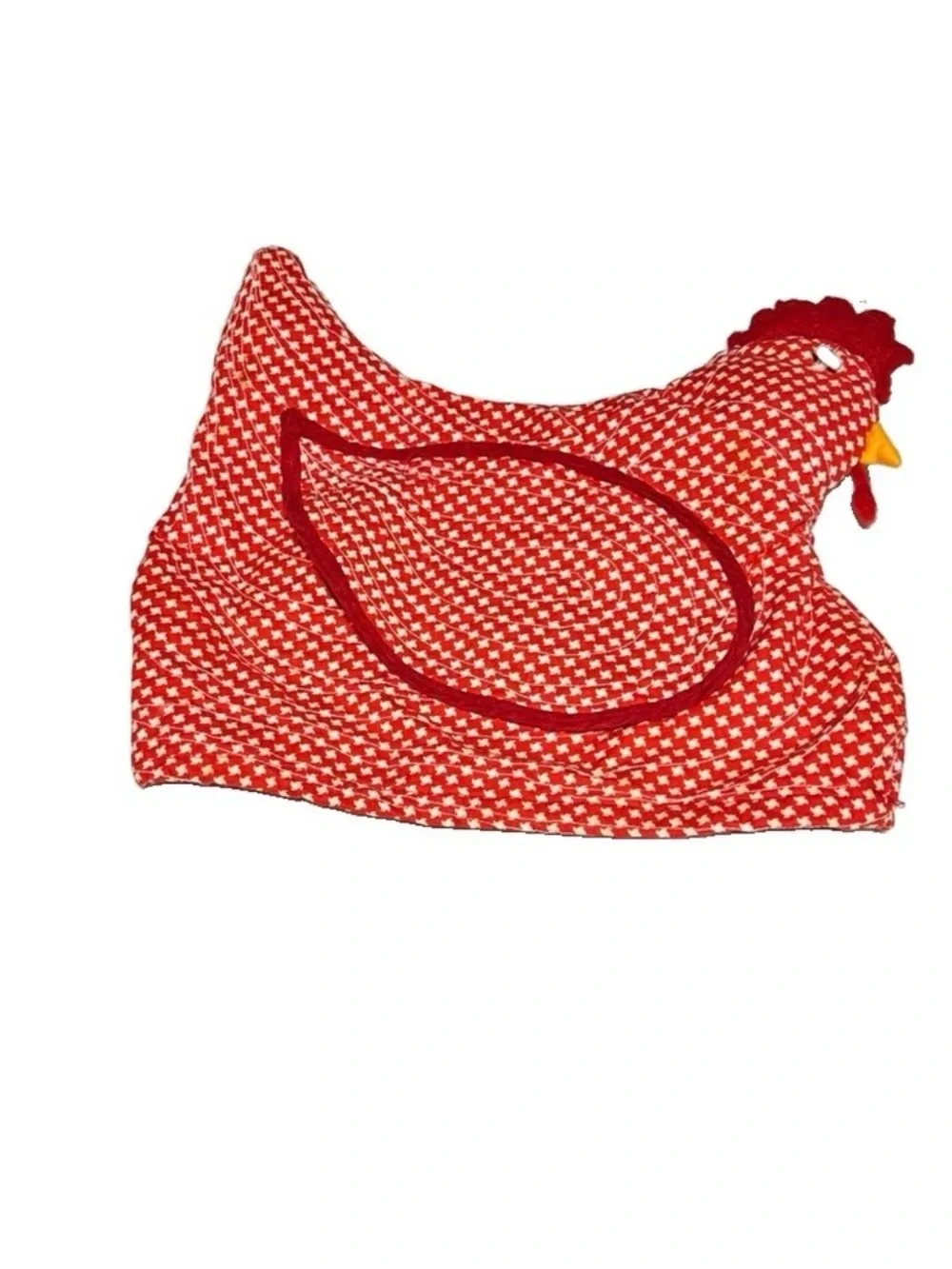 Vintage  1970’s Handmade Quilted Chicken Bread Warmer Basket Cover